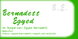 bernadett egyed business card